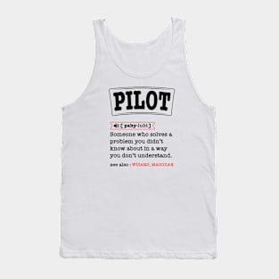 Funny Pilot Definition Dad Father's Day Tank Top